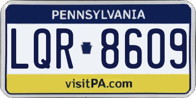 PA license plate LQR8609