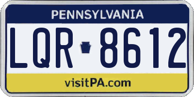 PA license plate LQR8612