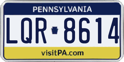 PA license plate LQR8614