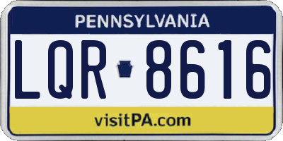 PA license plate LQR8616