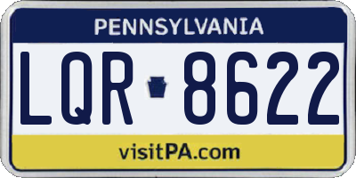 PA license plate LQR8622