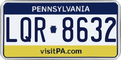 PA license plate LQR8632