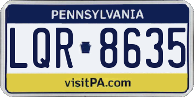 PA license plate LQR8635
