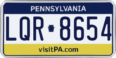 PA license plate LQR8654