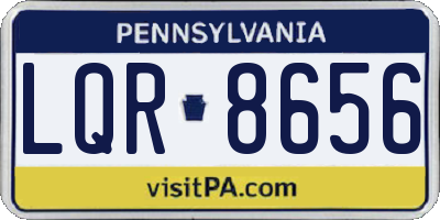 PA license plate LQR8656