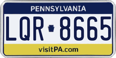 PA license plate LQR8665