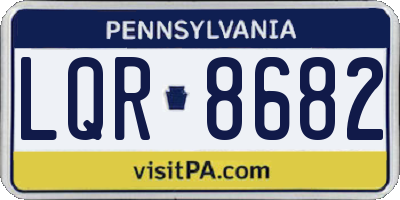PA license plate LQR8682