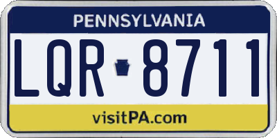 PA license plate LQR8711