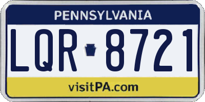 PA license plate LQR8721
