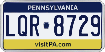 PA license plate LQR8729