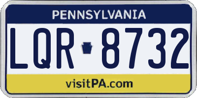 PA license plate LQR8732