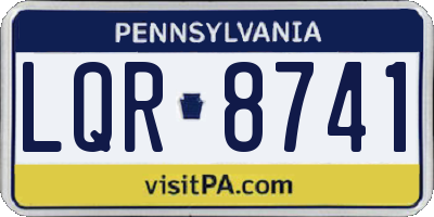 PA license plate LQR8741