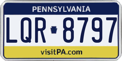 PA license plate LQR8797