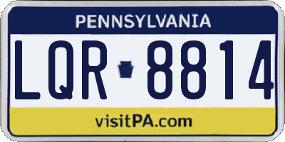 PA license plate LQR8814