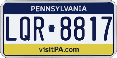 PA license plate LQR8817