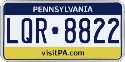 PA license plate LQR8822