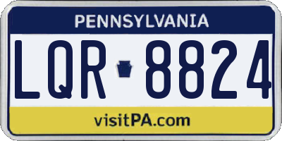 PA license plate LQR8824