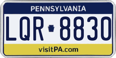 PA license plate LQR8830