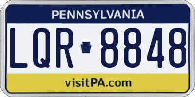 PA license plate LQR8848