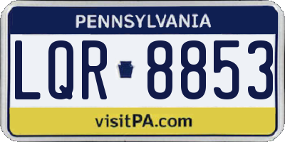 PA license plate LQR8853