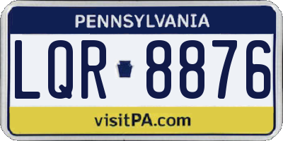 PA license plate LQR8876