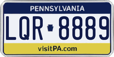 PA license plate LQR8889