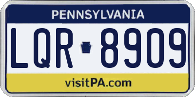PA license plate LQR8909