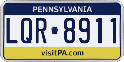 PA license plate LQR8911