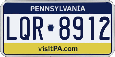 PA license plate LQR8912