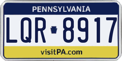 PA license plate LQR8917