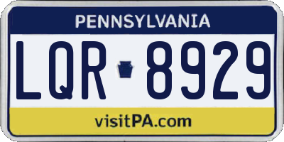 PA license plate LQR8929