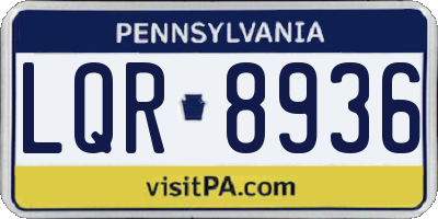 PA license plate LQR8936