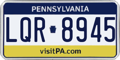 PA license plate LQR8945