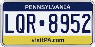PA license plate LQR8952