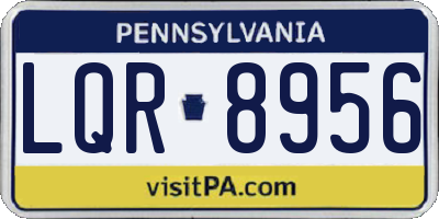 PA license plate LQR8956