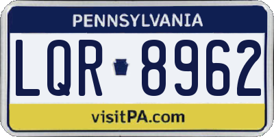 PA license plate LQR8962
