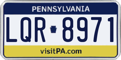 PA license plate LQR8971