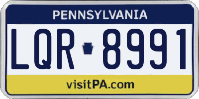 PA license plate LQR8991