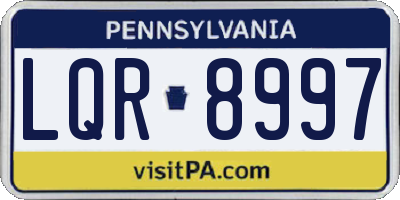 PA license plate LQR8997