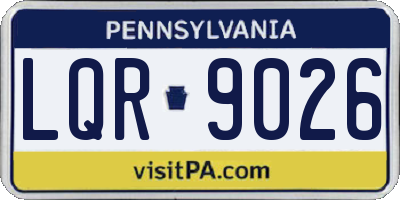 PA license plate LQR9026