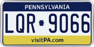 PA license plate LQR9066