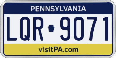 PA license plate LQR9071