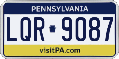 PA license plate LQR9087