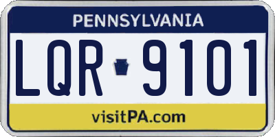PA license plate LQR9101