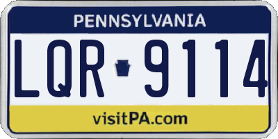 PA license plate LQR9114