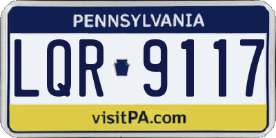 PA license plate LQR9117