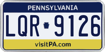 PA license plate LQR9126