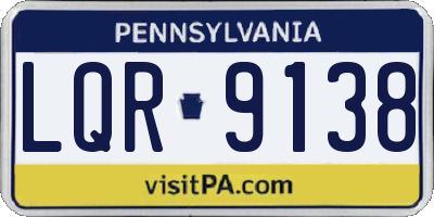 PA license plate LQR9138