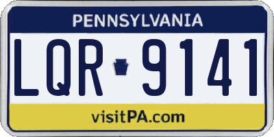 PA license plate LQR9141