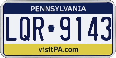 PA license plate LQR9143